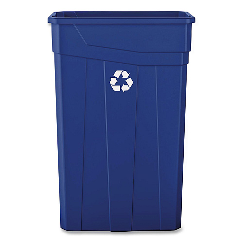 Boardwalk Slim Recycling Container, 23 gal, Polypropylene, Blue (23GLRECYCLEB)
