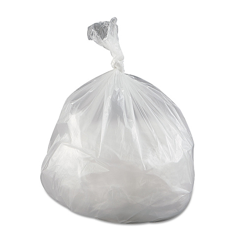 High-density Commercial Can Liner Value Pack, 33 Gal, 11 Mic, 33" X 39", Clear, Interleaved Roll, 25 Bags/roll, 20 Rolls/ct
