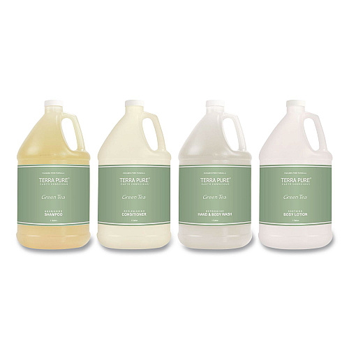 Diversified Hospitality Solutions Terra Pure Conditioner Gallon, Green Tea Lemongrass, 1 gal Bottle, 4/Carton (002256)