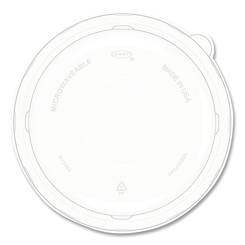 Dart Dome Covers and Lids, For 24 oz to 32 oz Containers, 8.28" Diameter x 1.16"h, Clear, 300/Carton (PP2432BDL)