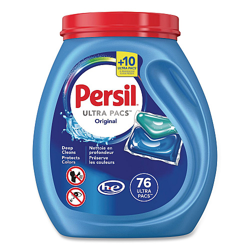 Persil Ultra Pacs Original Everyday Clean Laundry Detergent, 76 Pods/Tub, 4 Tubs/Carton (05515)
