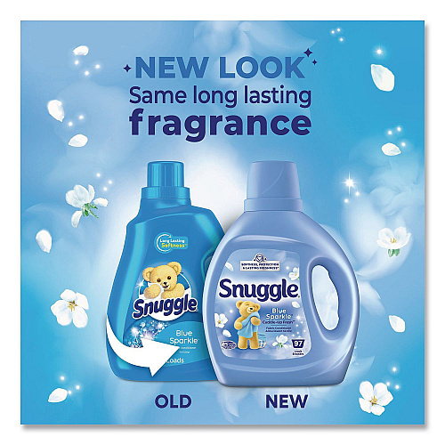 Snuggle Blue Sparkle Cuddle-Up Fresh Liquid Fabric Conditioner, 66 oz Bottle, 6/Carton (47452)