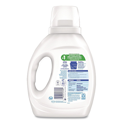 All Free Clear Liquid Fabric Softener, Fragrance Free, 34 oz Bottle, 6/Carton (47430)