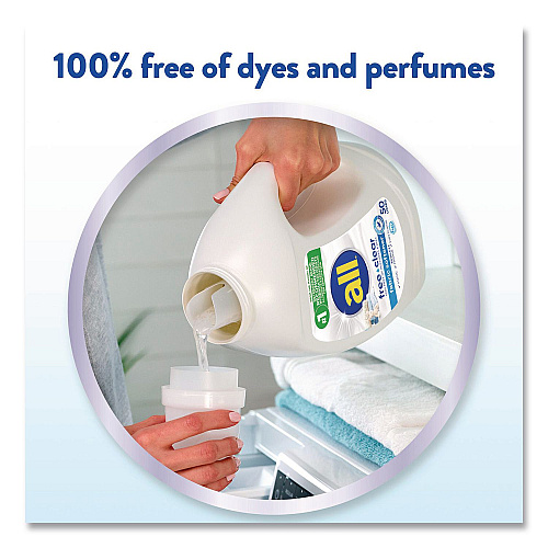 All Free Clear Liquid Fabric Softener, Fragrance Free, 34 oz Bottle, 6/Carton (47430)