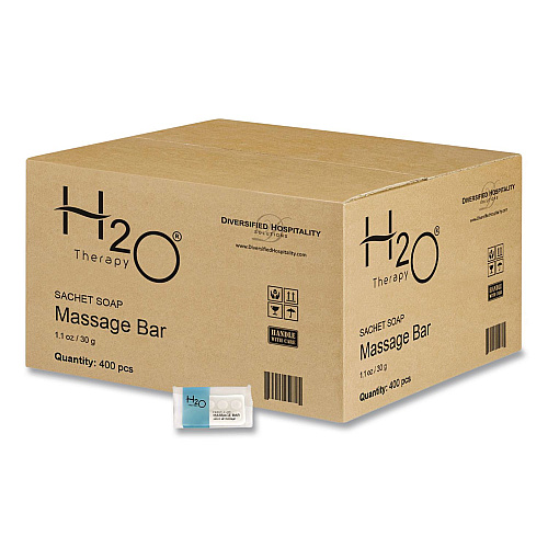 Diversified Hospitality Solutions H2O Therapy Soaps, White Tea and Lemongrass, 1.1 oz Bar, 400/Carton (007095)