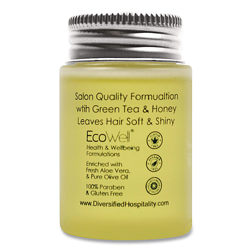 Diversified Hospitality Solutions Terra Pure Shampoo Jam Jar, Green Tea Lemongrass, 1 oz Jar, 300/Carton (007460)