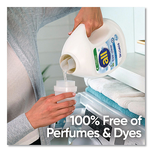 All Free Clear HE Laundry Detergent, 58 Loads, Unscented, 73 oz Bottle, 6/Carton (47415)