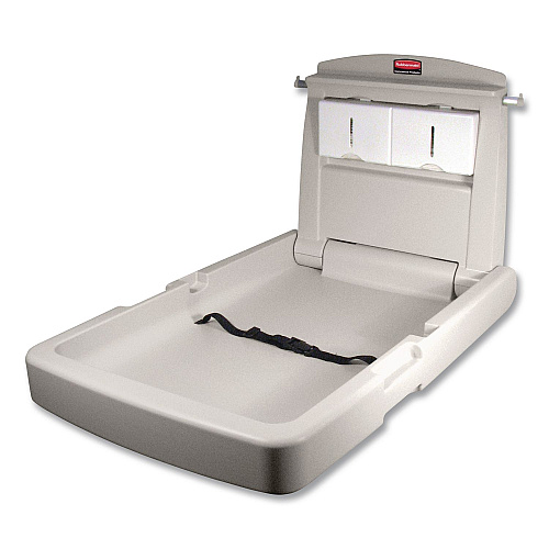 Rubbermaid Commercial Baby Changing Station Vertical, 34.1 x 23, Light Platinum (FG781988LPLA)