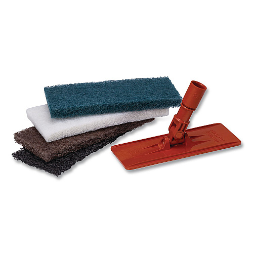 Boardwalk Heavy-Duty Utility Pad, 4.62 x 10, Brown, 10/Carton (403B)