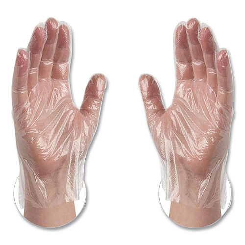 X3 by AMMEX Poly Food Safe Industrial Gloves, Powder-Free, Medium, Clear, 500/Box (PGLOVEM500)