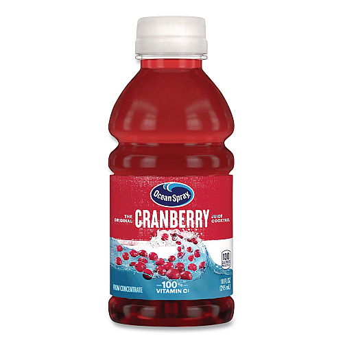 Ocean Spray Cranberry Juice Cocktail, Cranberry, 10 oz Bottle, 24/Carton (22002661)