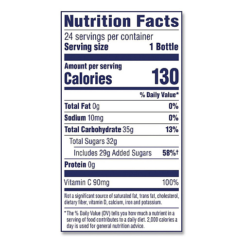Ocean Spray Cranberry Juice Cocktail, Cranberry, 10 oz Bottle, 24/Carton (22002661)