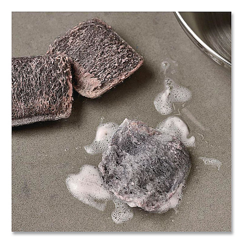 Brillo Steel Wool Soap Pads, 3 x 3, Gray/Pink, 12 Pads/Box, 12 Boxes/Carton (53335)