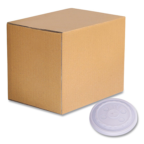WinCup Plastic Lids for Foam Cups and Bowls, Slotted, Fits 12 oz to 24 oz Cold Cups, Translucent, 1,000/Carton (221935)