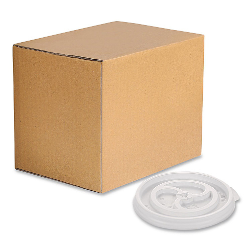 WinCup Plastic Lids for Foam Cups and Bowls, Slotted, Fits 8 oz to 10 oz Hot Cup, White, 1,000/Carton (222078)