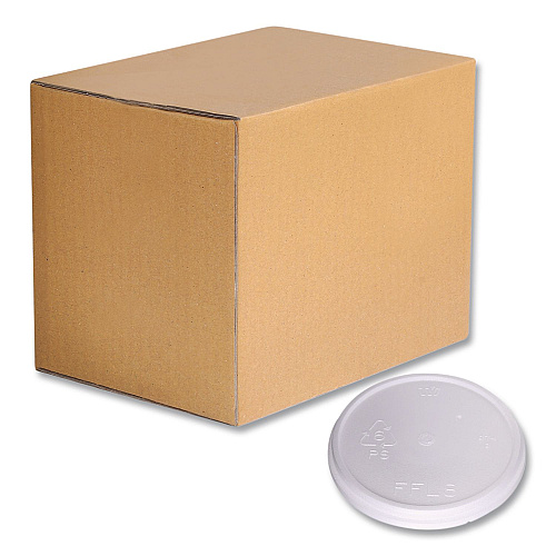 WinCup Plastic Lids for Foam Cups and Bowls, Fits 8 oz to 16 oz Cups/5 oz to 10 oz Bowls, White, 500/Carton (222086)