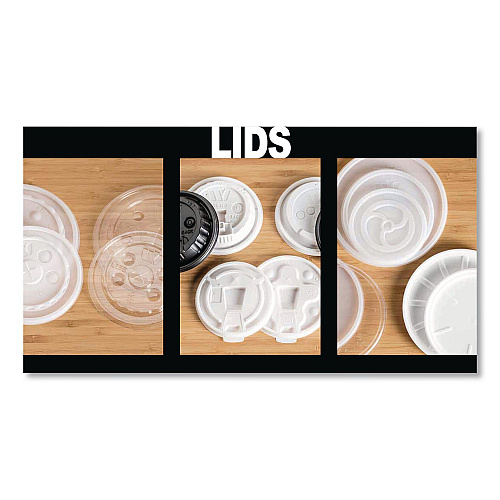 WinCup Plastic Lids for Foam Cups and Bowls, Slotted, Fits 12 oz to 24 oz Cold Cups, Translucent, 1,000/Carton (221935)