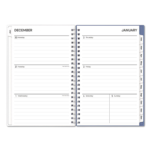 Blue Sky Lindley Weekly/Monthly Planner, Lindley Floral Artwork, 8 x 5, White/Blue/Green Cover, 12-Month (Jan to Dec): 2026 (101579)