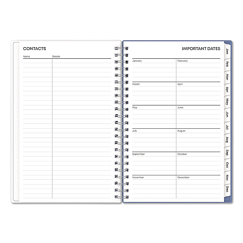Blue Sky Lindley Weekly/Monthly Planner, Lindley Floral Artwork, 8 x 5, White/Blue/Green Cover, 12-Month (Jan to Dec): 2026 (101579)
