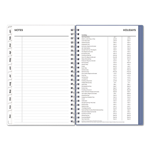 Blue Sky Lindley Weekly/Monthly Planner, Lindley Floral Artwork, 8 x 5, White/Blue/Green Cover, 12-Month (Jan to Dec): 2026 (101579)