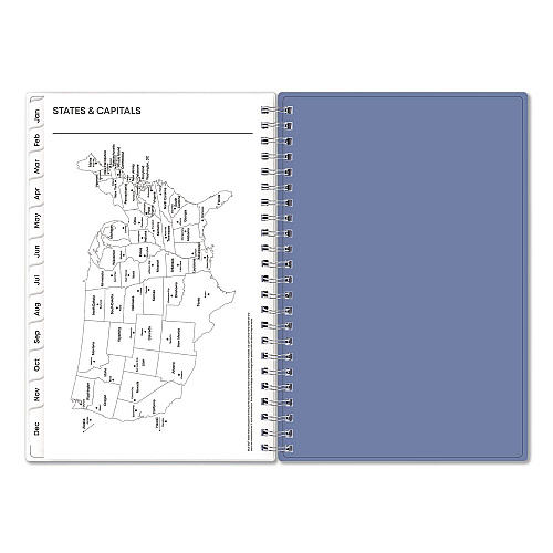 Blue Sky Lindley Weekly/Monthly Planner, Lindley Floral Artwork, 8 x 5, White/Blue/Green Cover, 12-Month (Jan to Dec): 2026 (101579)