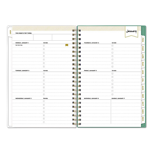 Blue Sky Day Designer Peyton Create-Your-Own Cover Weekly/Monthly Planner, Floral Artwork, 8 x 5, White, 12-Month (Jan-Dec): 2026 (103619)