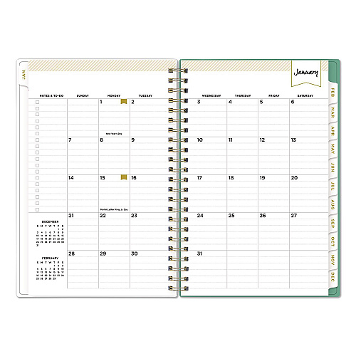 Blue Sky Day Designer Peyton Create-Your-Own Cover Weekly/Monthly Planner, Floral Artwork, 8 x 5, White, 12-Month (Jan-Dec): 2026 (103619)