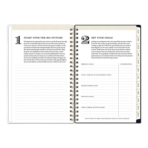 Blue Sky Day Designer Peyton Create-Your-Own Cover Weekly/Monthly Planner, Floral Artwork, 8 x 5, Navy Cover, 12-Month (Jan-Dec): 2026 (103620)