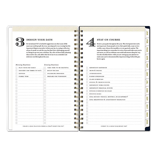 Blue Sky Day Designer Peyton Create-Your-Own Cover Weekly/Monthly Planner, Floral Artwork, 8 x 5, Navy Cover, 12-Month (Jan-Dec): 2026 (103620)