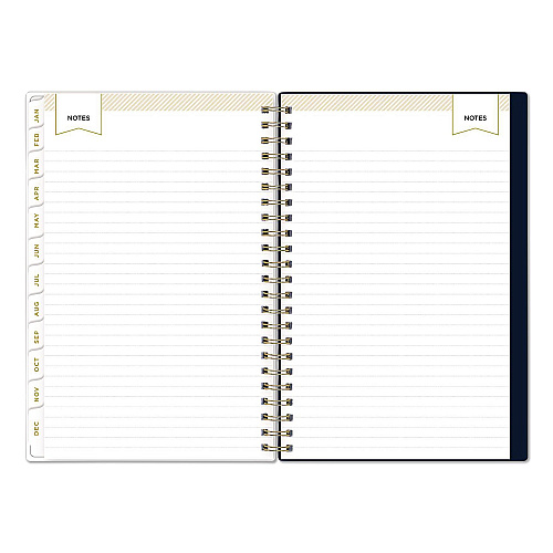Blue Sky Day Designer Peyton Create-Your-Own Cover Weekly/Monthly Planner, Floral Artwork, 8 x 5, Navy Cover, 12-Month (Jan-Dec): 2026 (103620)