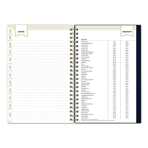 Blue Sky Day Designer Peyton Create-Your-Own Cover Weekly/Monthly Planner, Floral Artwork, 8 x 5, Navy Cover, 12-Month (Jan-Dec): 2026 (103620)