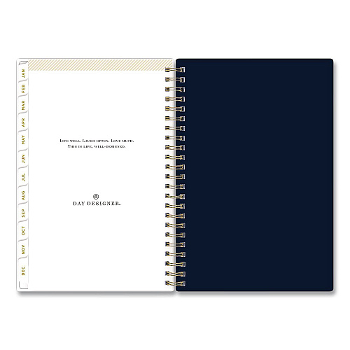Blue Sky Day Designer Peyton Create-Your-Own Cover Weekly/Monthly Planner, Floral Artwork, 8 x 5, Navy Cover, 12-Month (Jan-Dec): 2026 (103620)