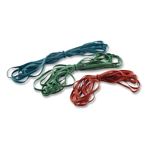 Alliance SuperSize Bands, 0.25" Wide, Assorted Lengths (12", 14" and 17"), 4,060 psi Max Elasticity, Assorted Colors, 24/Pack (08997)