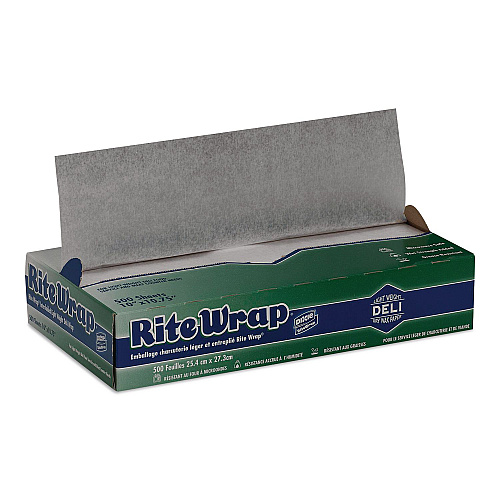 Dixie Rite-Wrap Dry Wax Lightweight Deli Paper, 10 x 10.75, 500 Sheets/Pack, 12 Packs/Carton (RW106)