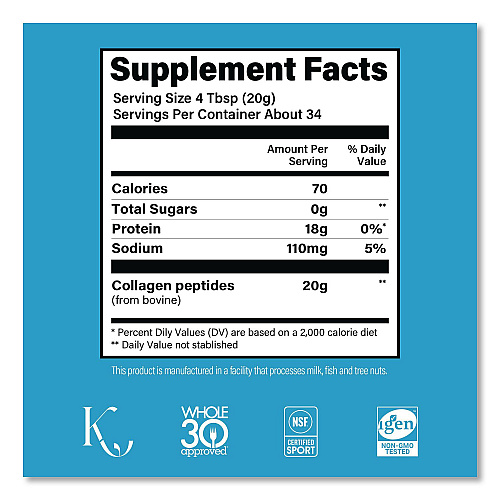 Vital Proteins Collagen Peptides Unflavored Powder, Unflavored, 24 oz Bottle (22002620)