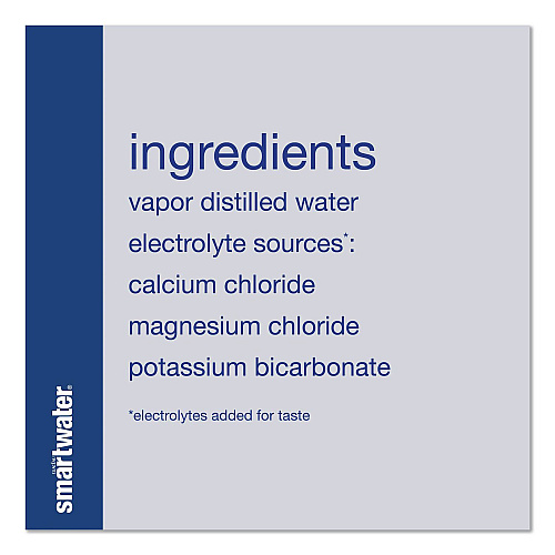 smartwater Vapor-Distilled Water, Unflavored, 33.8 oz Bottle, 15/Carton (22002684)