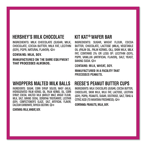 Hershey's Snack Size Bulk Candy Assortment, Assorted Flavors, Individually Wrapped, 155 Pieces (22002629)