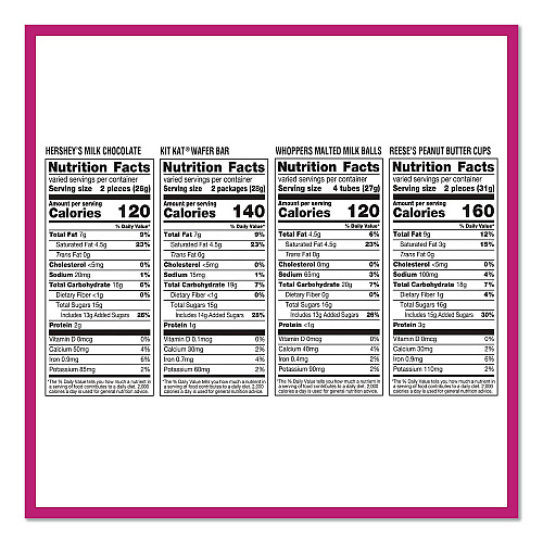Hershey's Snack Size Bulk Candy Assortment, Assorted Flavors, Individually Wrapped, 155 Pieces (22002629)