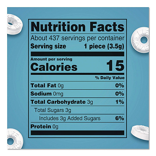 LifeSavers Mints Pep-O-Mint, Peppermint, Individually Wrapped, 53.95 oz Bag (22002650)