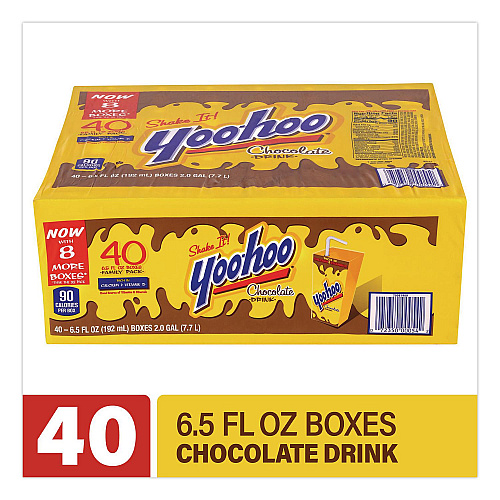 Yoo-hoo Chocolate Drink Boxes, Chocolate, 6.5 oz Box, 40/Carton (22002682)