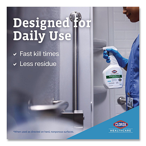 Clorox Healthcare Hydrogen-Peroxide Cleaner/Disinfectant, 1 gal Bottle, 4/Carton (30829)