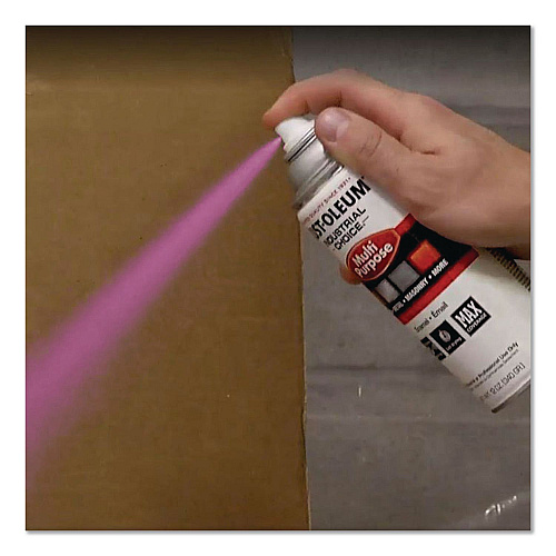 Rust-Oleum Industrial Choice 1600 System Multi-Purpose Enamel Spray Paint, Gloss Purple, 12 oz Aerosol Can, 6/Carton (1670830)