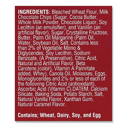 Mrs. Fields Milk Chocolate Chip Cookies, 1 oz, Indidually Wrapped Pack, 30/Carton (21200009)