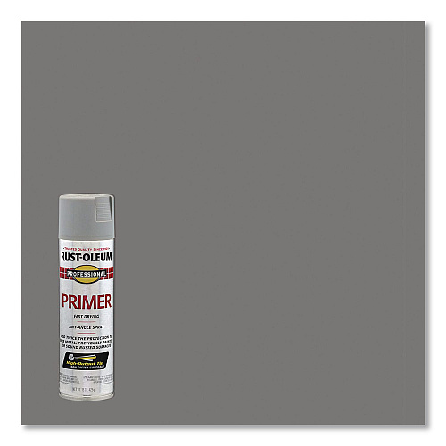 Rust-Oleum Professional Spray Paint, Flat Gray, 15 oz Aerosol Can, 6/Carton (7582838CT)