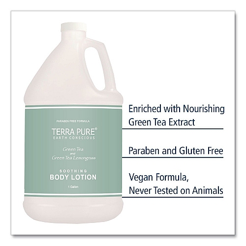 Diversified Hospitality Solutions Terra Pure Lotion Gallon, Green Tea and Lemongrass, 1 gal Bottle (002270EA)