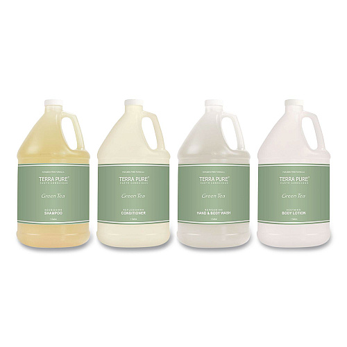Diversified Hospitality Solutions Terra Pure Shampoo Gallon, Green Tea Lemongrass Scent, 1 gal Bottle (002287EA)