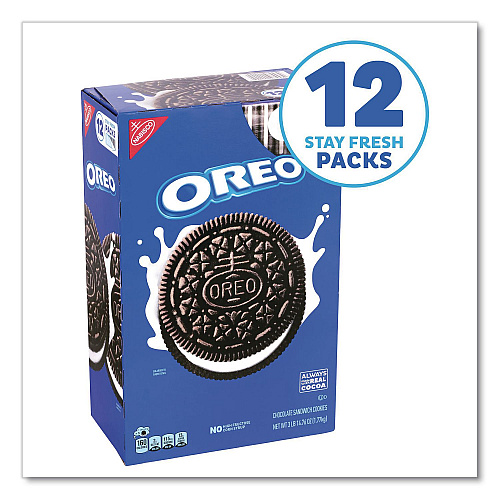 Nabisco Cookies, Chocolate, 12 Individually Wrapped Sleeves, 3 lb 14.67 oz Box, 1 Box/Carton (22002637)