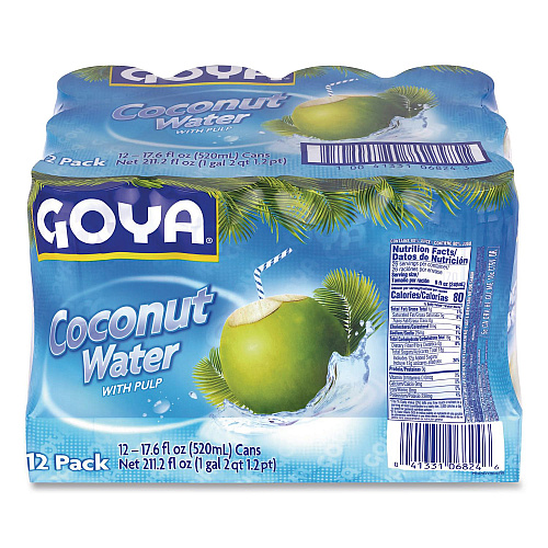 Goya Coconut Water, Coconut, 17 oz Bottle, 12/Carton (22002657)