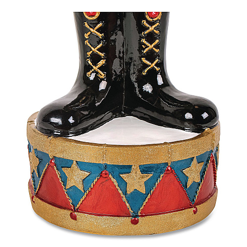 National Tree Company Nutcracker Christmas Decor, AC Powered, Blue/Green/Red/Yellow LED Lights, 10" x 11.37" x 36.5", Red (BG18492AR1)