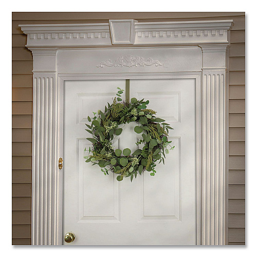 National Tree Company Eucalyptus and Baby's Breath Spring Wreath, 22" Diameter x 5" h, Green (DL8765F22213)